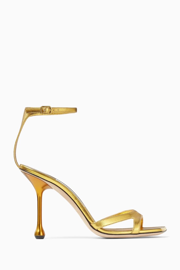 

Ixia 95 Sandals in Metallic Leather, Yellow