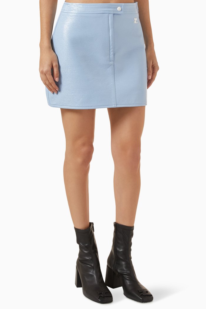 

Reedition Mini Skirt in Vinyl, Blue