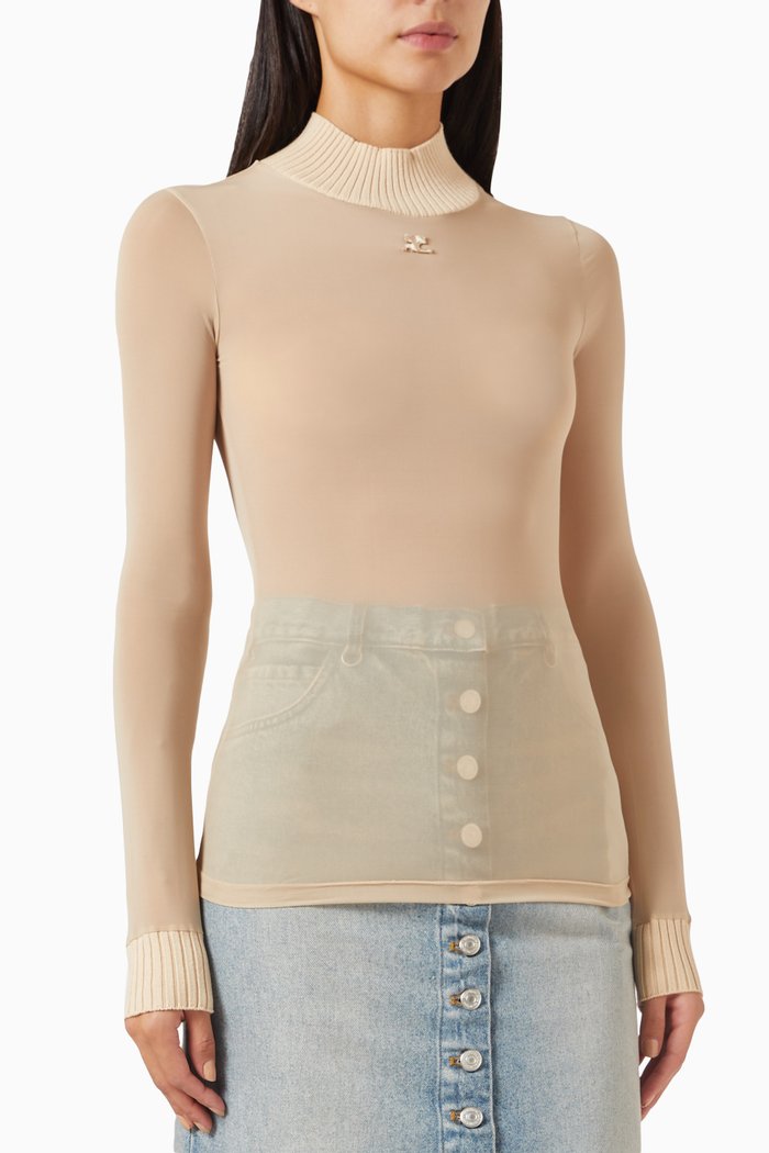 

Reedition Second-Skin Top in Knit, Neutral
