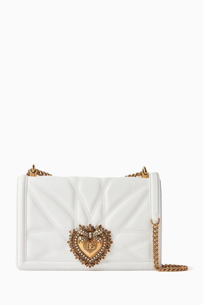 

Large Devotion Bag in Quilted Nappa, White
