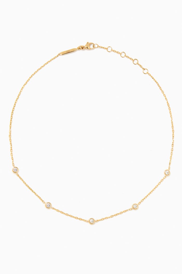 

Sparkle 5 Round Pavé Diamond Choker in 18kt Gold, White