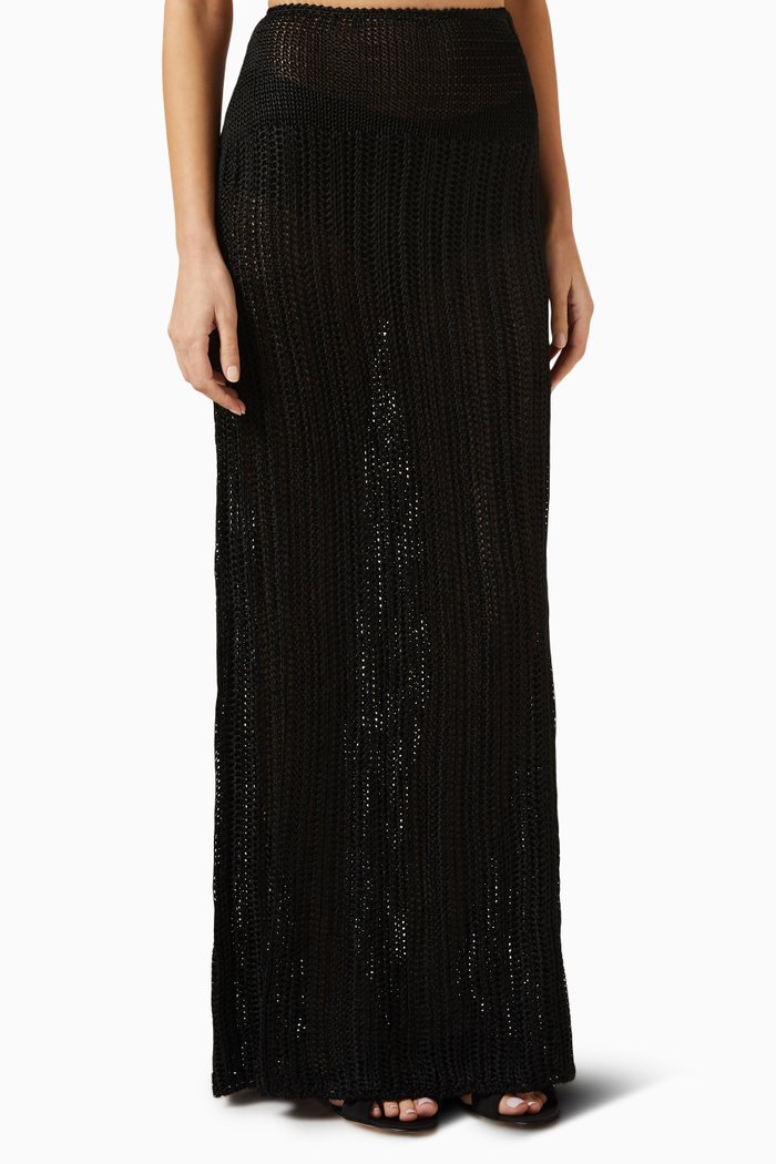 

Khayal Skirt in Viscose Knit, Black