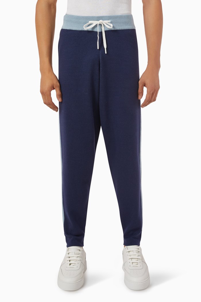 

Track Jogger Pants in Cotton Knit, Blue
