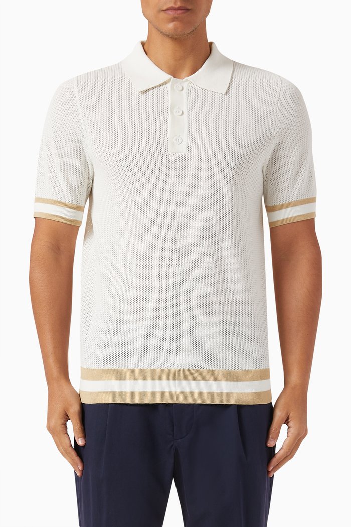 

Quinn Polo Shirt in Cotton, White