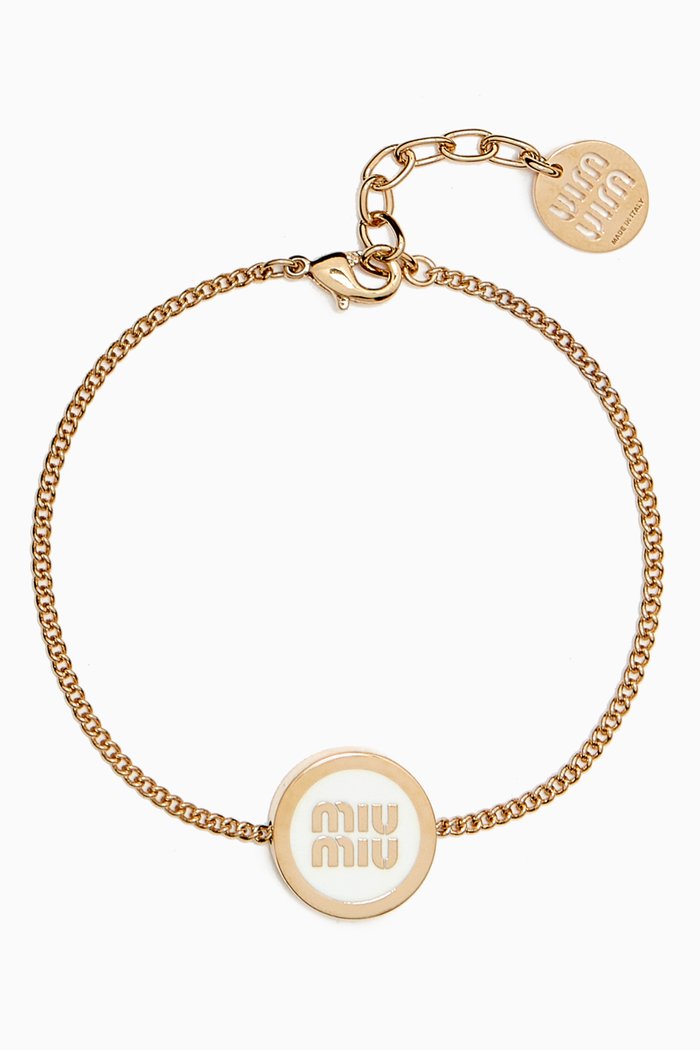 

Logo Enamel Bracelet, White