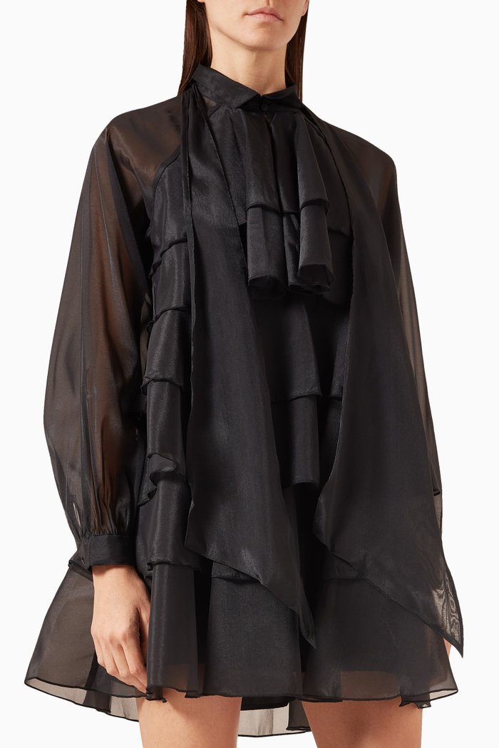 

Yaseloise Mini Dress in Tulle, Black