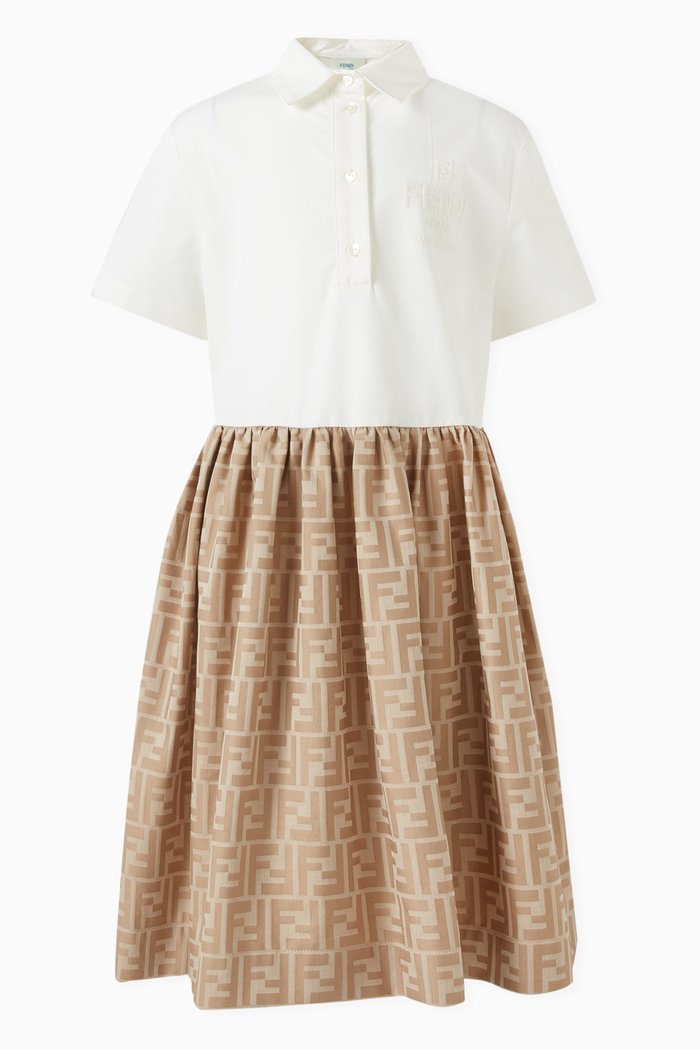 

Logo Polo Dress in Poplin, Neutral
