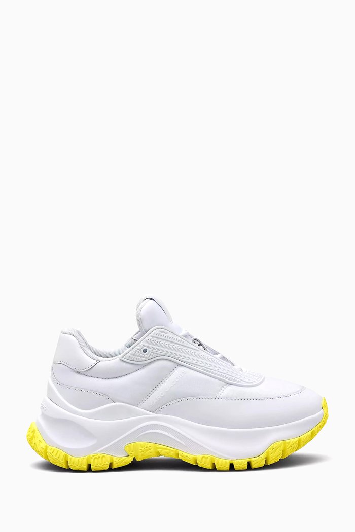 

The Lazy Low-top Sneakers in Nylon & Leather, White
