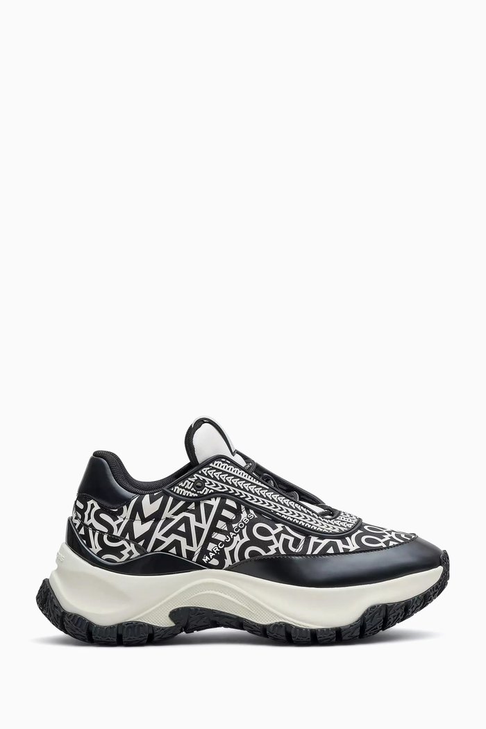 

The Monogram Lazy Low-top Sneakers in Nylon & Leather, Black