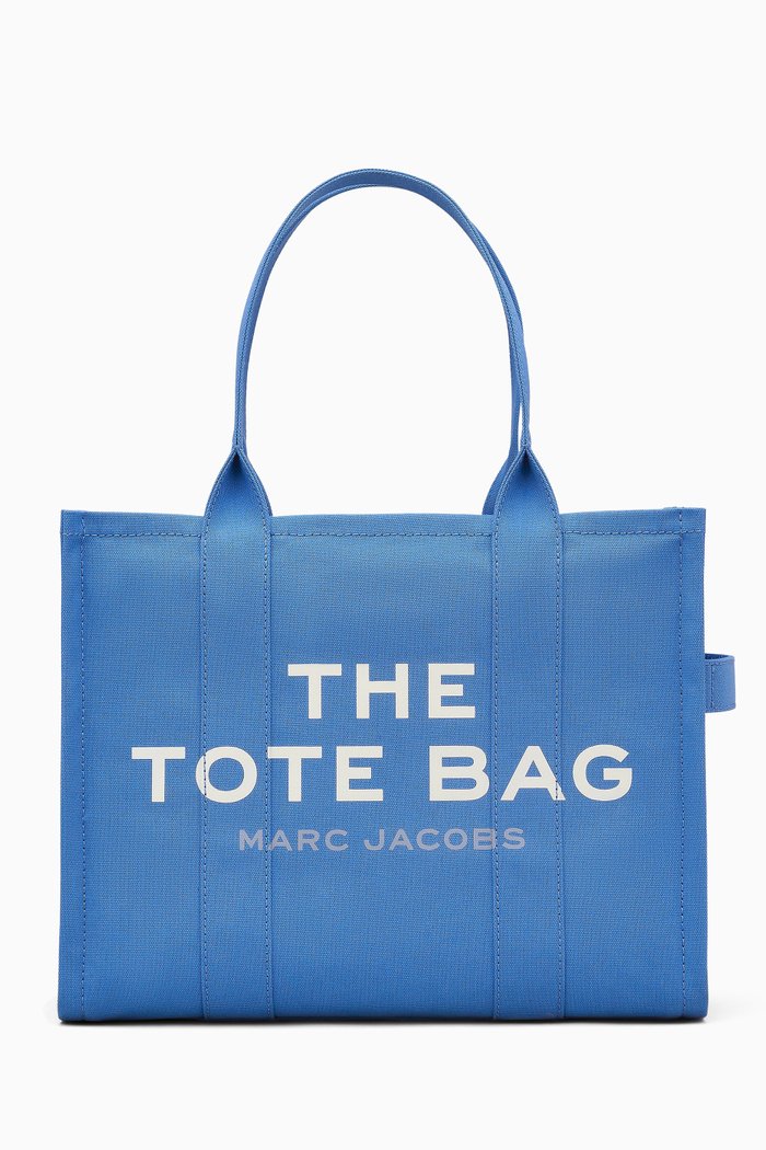 

The Large Tote Bag in Cotton Canvas, Blue