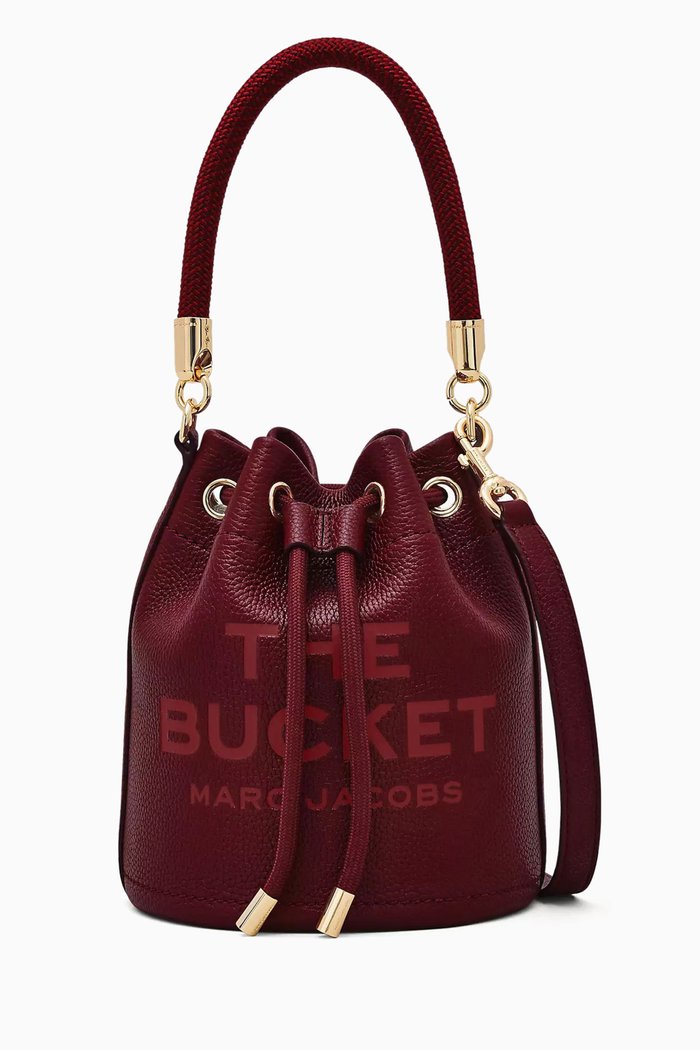 

The Bucket Bag in Leather, Burgundy