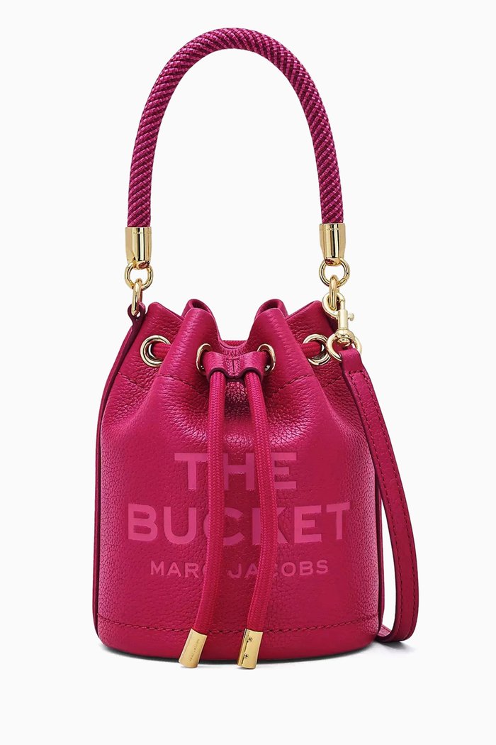 

The Mini Bucket Bag in Leather, Pink