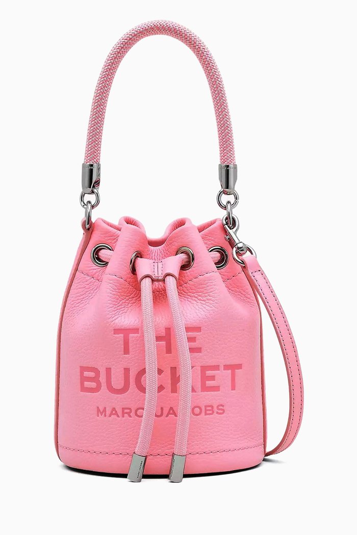 

The Mini Bucket Bag in Leather, Pink