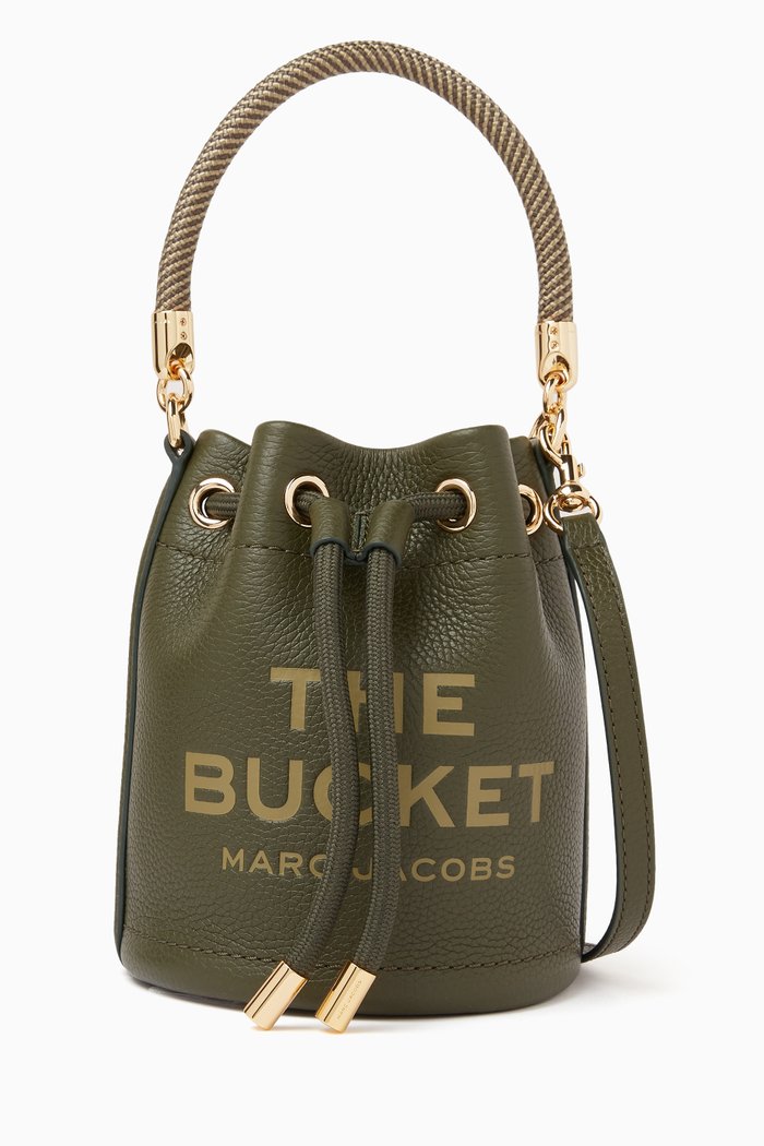 

The Mini Bucket Bag in Leather, Green