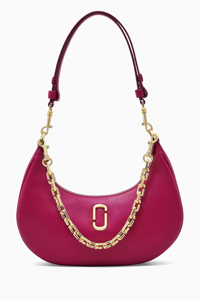 

The Curve Shoulder Bag in Leather, Pink