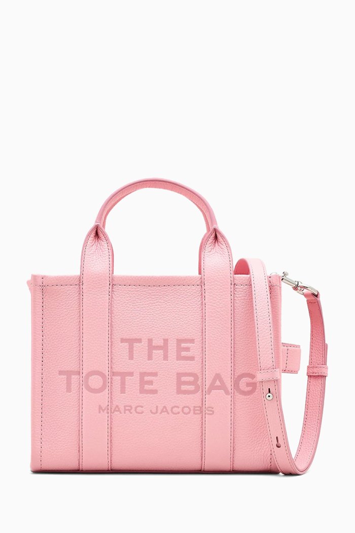 

The Small Tote Bag in Leather, Pink