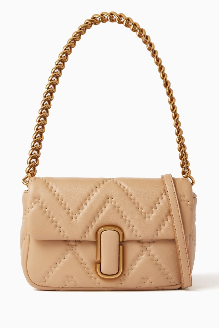 

The Small J Marc Shoulder Bag in Quilted Leather, Brown