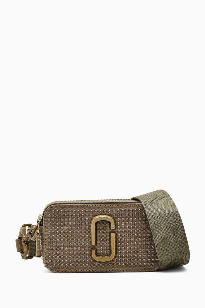 

The Snapshot Crystal Crossbody Bag in Cotton-canvas, Green