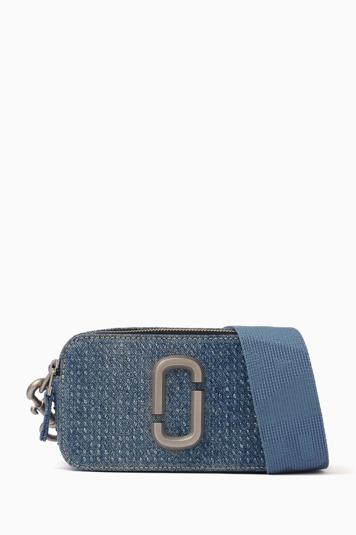 

The Snapshot Crystal Crossbody Bag in Denim, Blue