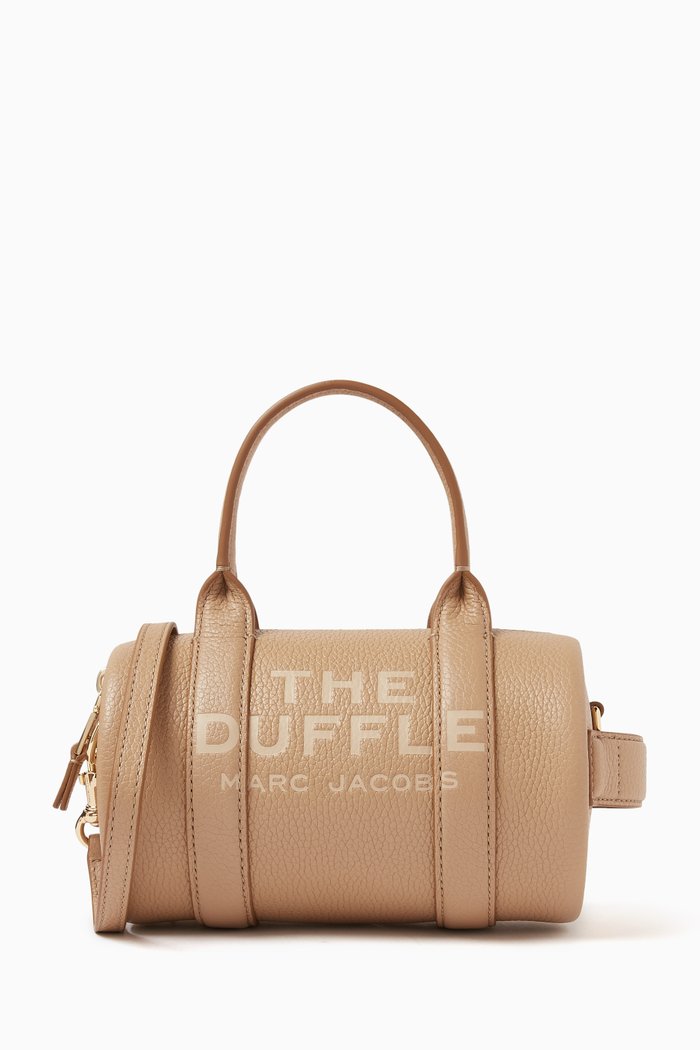 The Mini Duffle Crossbody Bag in Leather, Brown