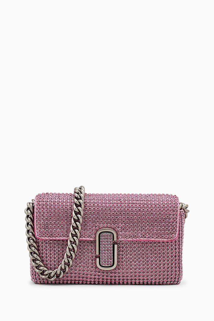 

The Mini J Marc Shoulder Bag in Rhinestones, Pink