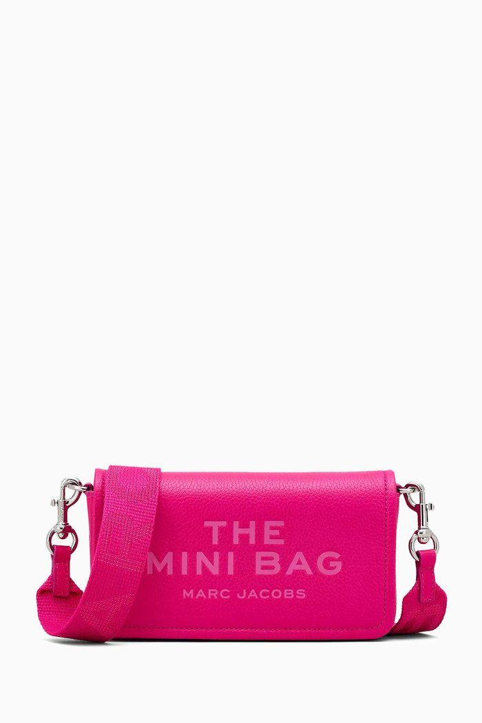 

The Mini Crossbody Bag in Leather, Pink