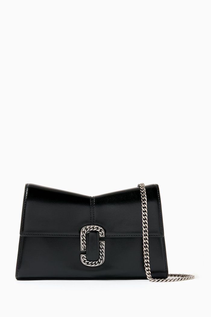 

The St Marc Chain Wallet in Leather, Black