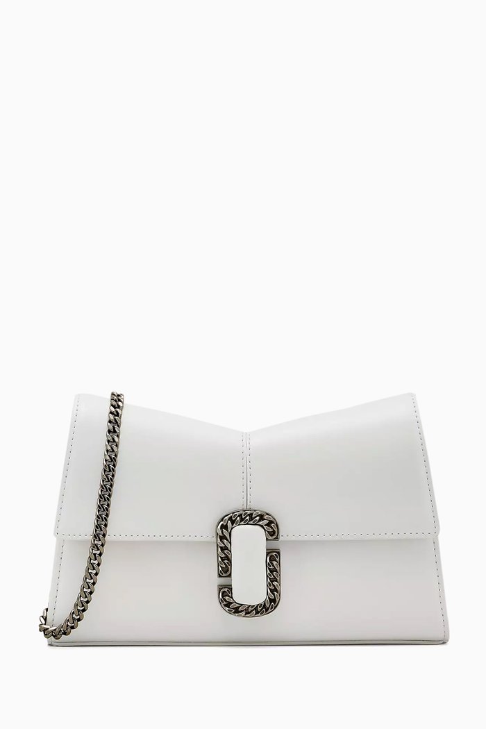 

The St Marc Chain Wallet in Leather, White