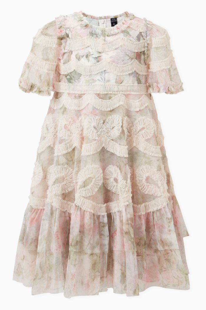 

Rose Powder Ingrid Dress in Tulle, Pink
