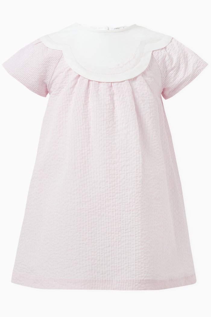

Stripes Dress in Cotton Blend, Pink