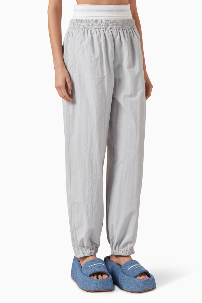 

Logo Underwear Track Pants in Nylon, Grey