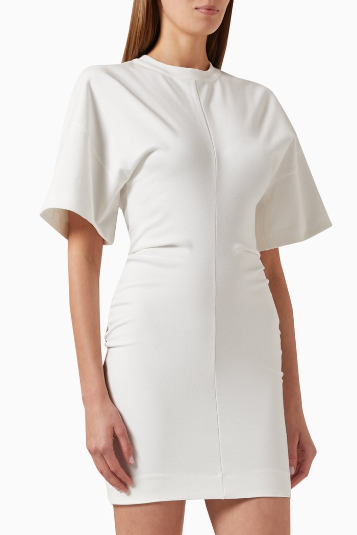

Draped Mini Dress in Jersey, Neutral