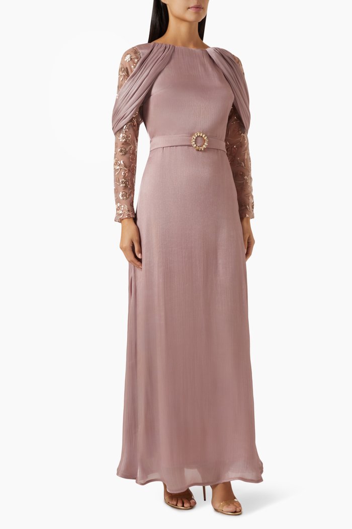 

Draped Maxi Dress, Pink