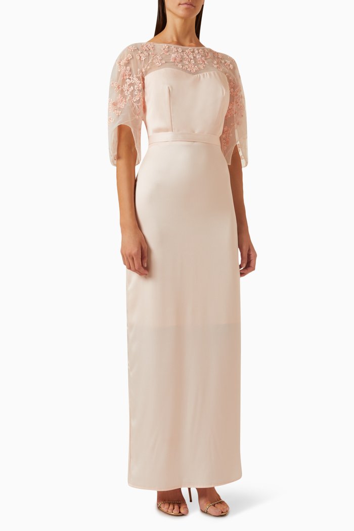 Sequin-embellished Maxi Dress, Pink