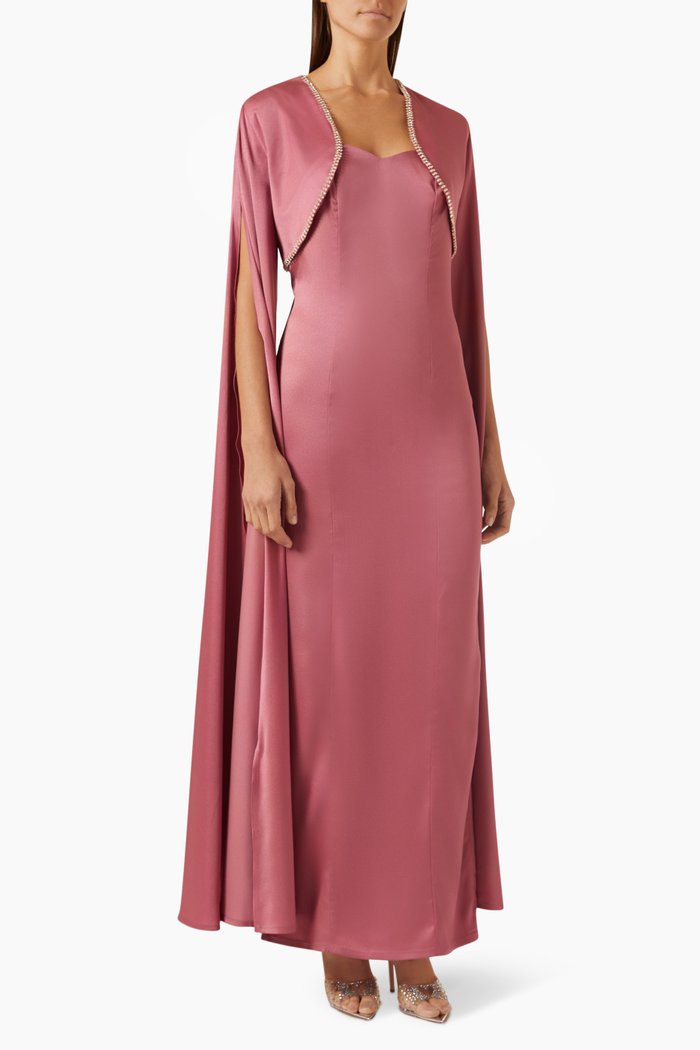 

Strapless Maxi Dress & Bolero Set, Pink