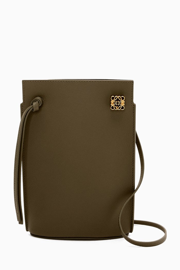 

Dice Pocket Crossbody Pouch in Classic Calfskin, Green
