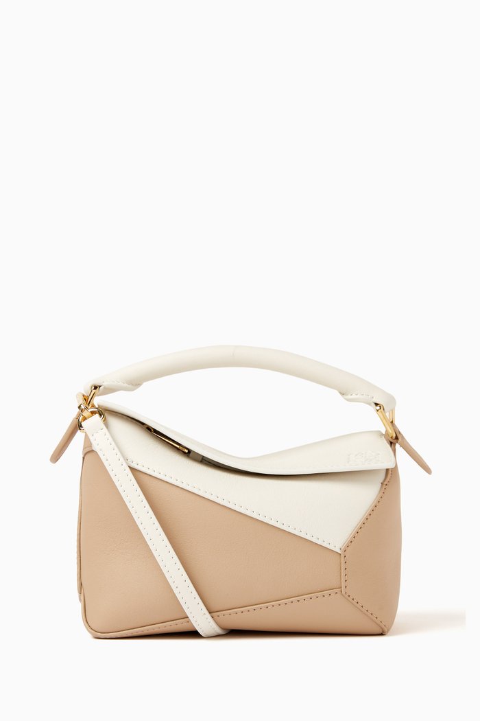 

Mini Puzzle Bag in Classic Calfskin, White