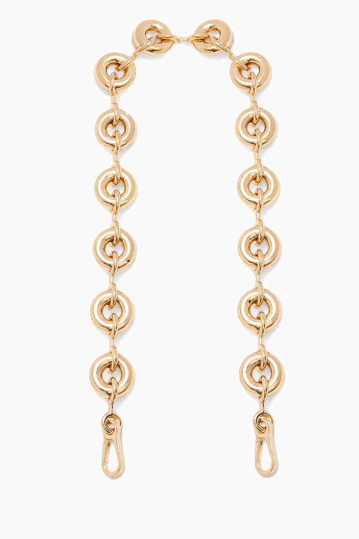 

Chunky Donut Bag Strap in Metal, Gold