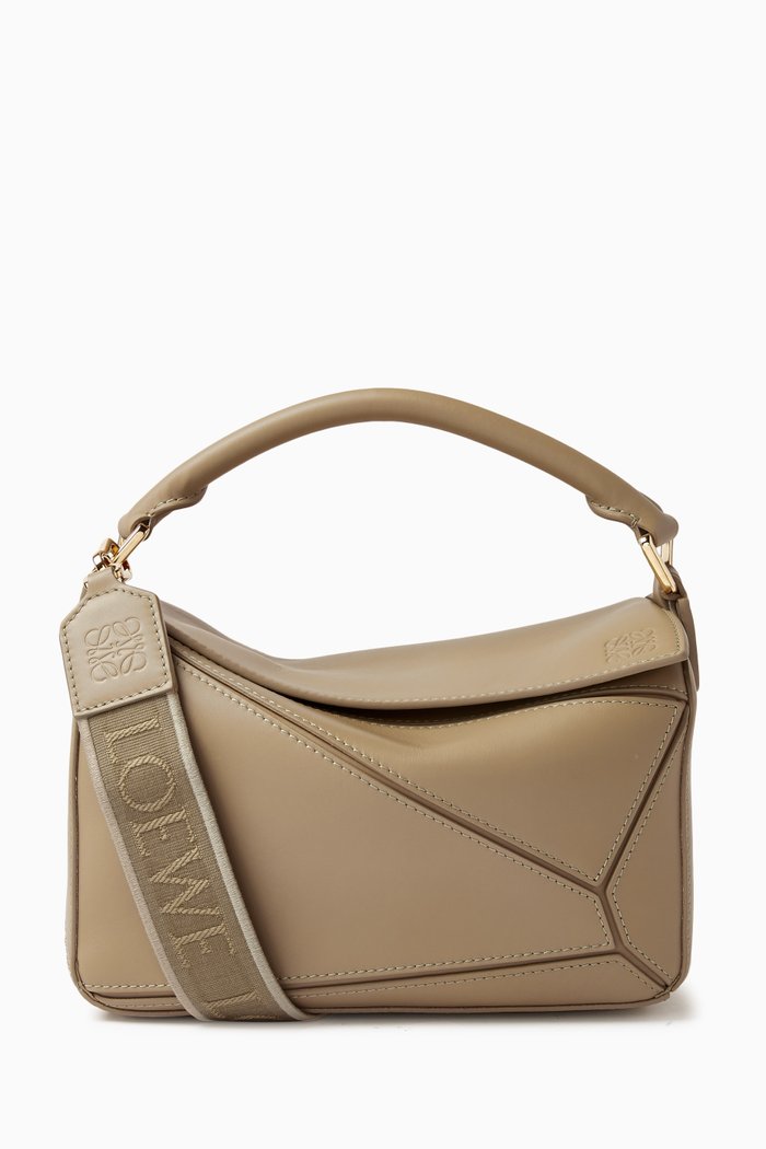 

Small Puzzle Bag in Satin Calfskin, Neutral