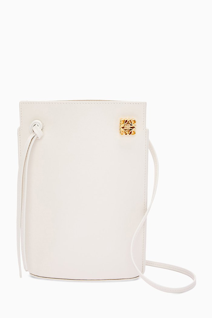 

Dice Pocket Bag in Classic Calfskin, White
