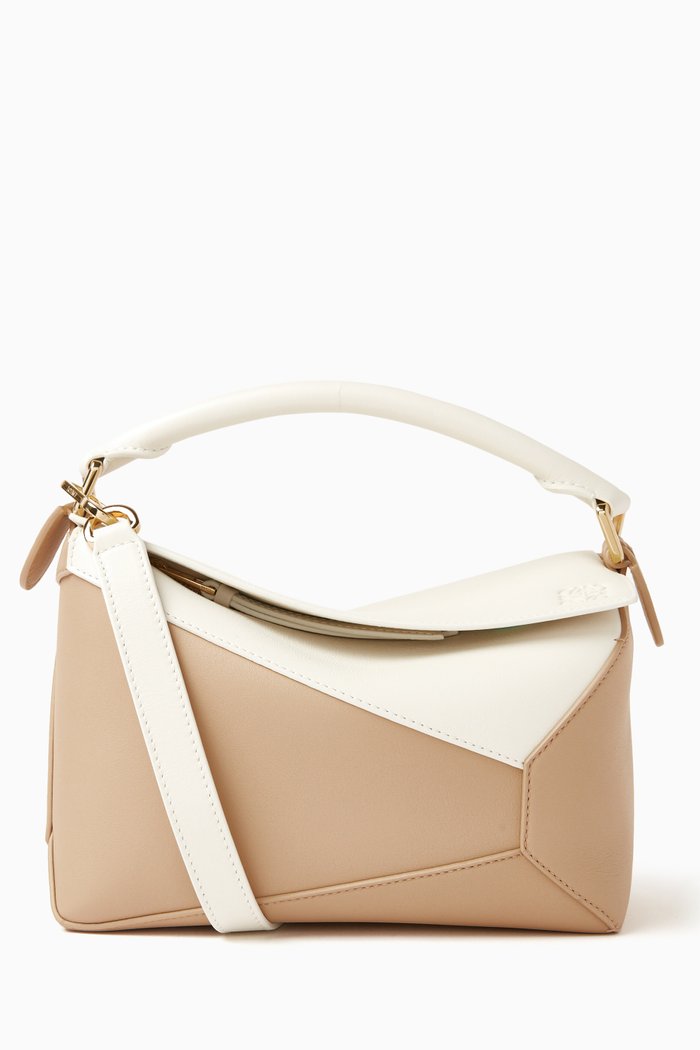 

Small Puzzle Bag in Classic Calfskin, White