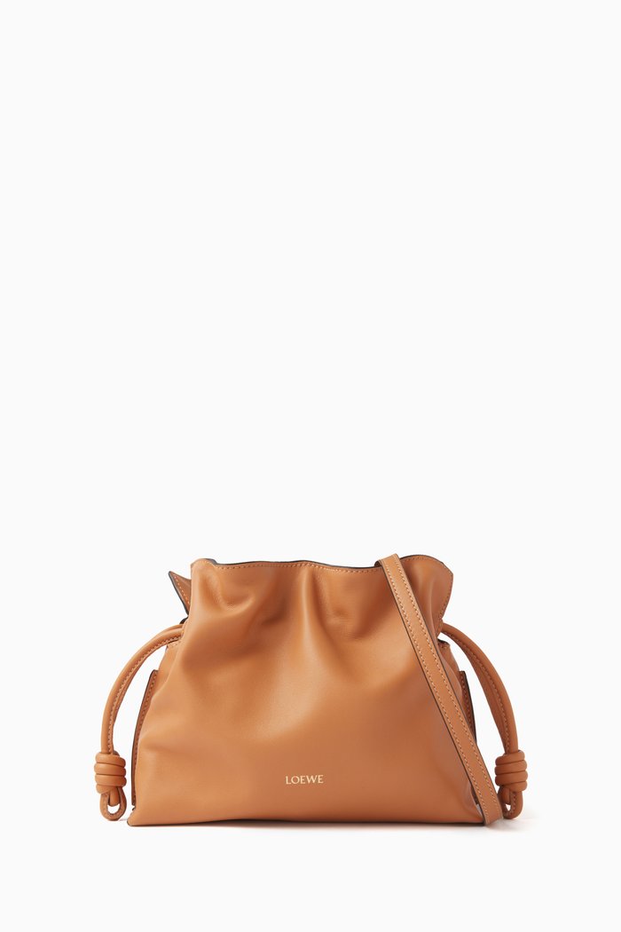 

Mini Flamenco Clutch in Nappa Calfskin, Brown