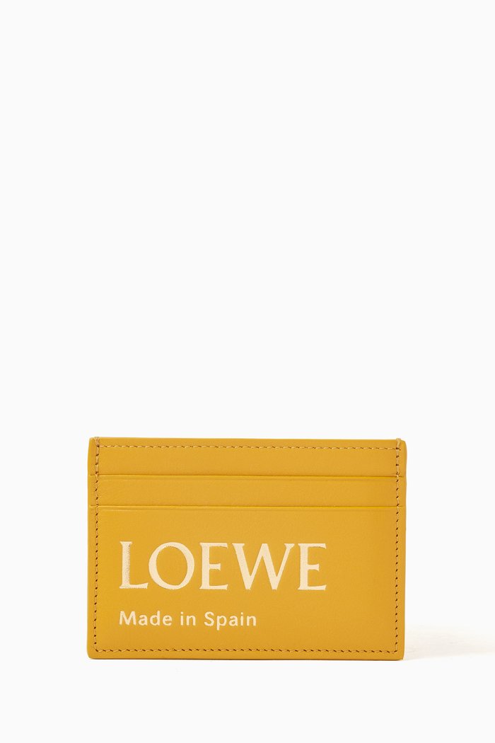 

Logo-embossed Cardholder in Shiny Nappa Calfskin, Yellow