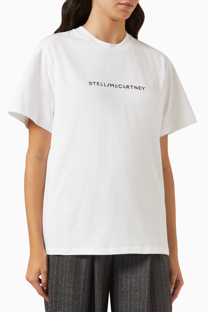 

Iconic Logo-print T-shirt in Organic Cotton, White