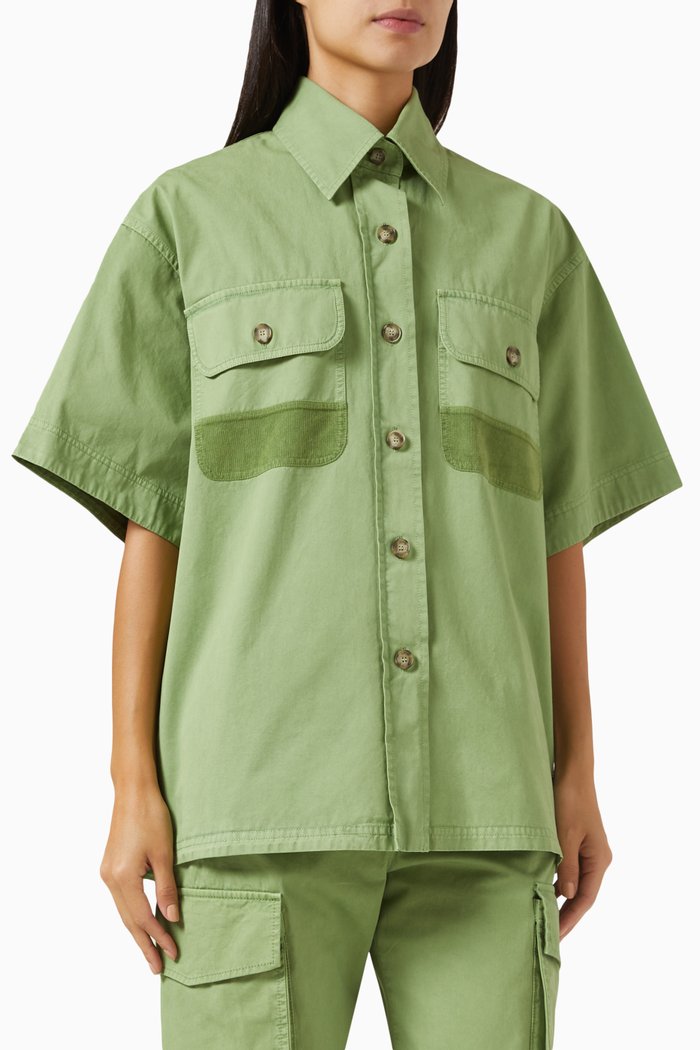 

Utility Shirt in Organic Cotton, Green