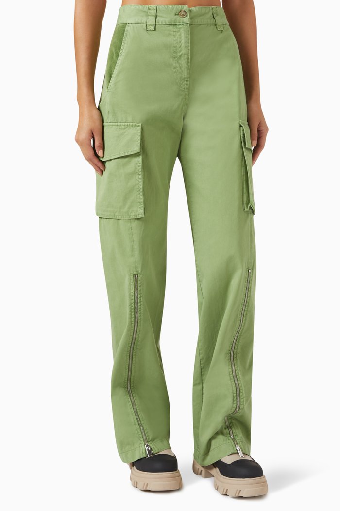 

Garment Dye Cargo Pants in Organic Cotton, Green