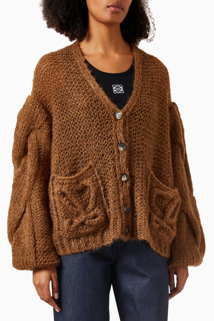 

Anagram Cardigan in Mohair, Brown