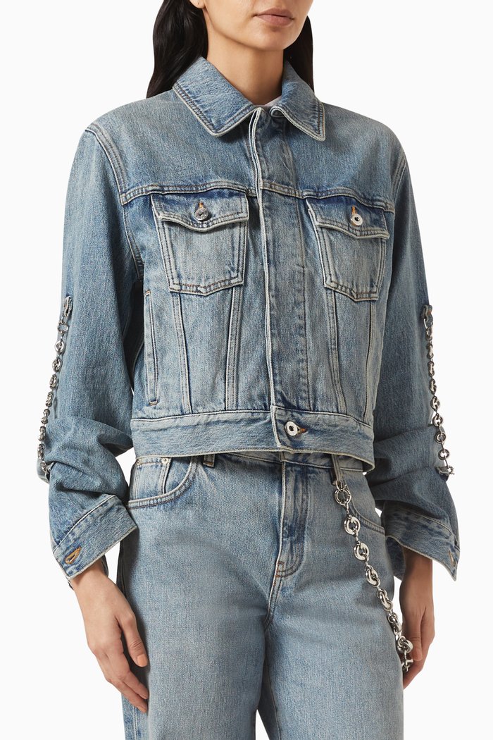 

Chain Jacket in Denim, Blue