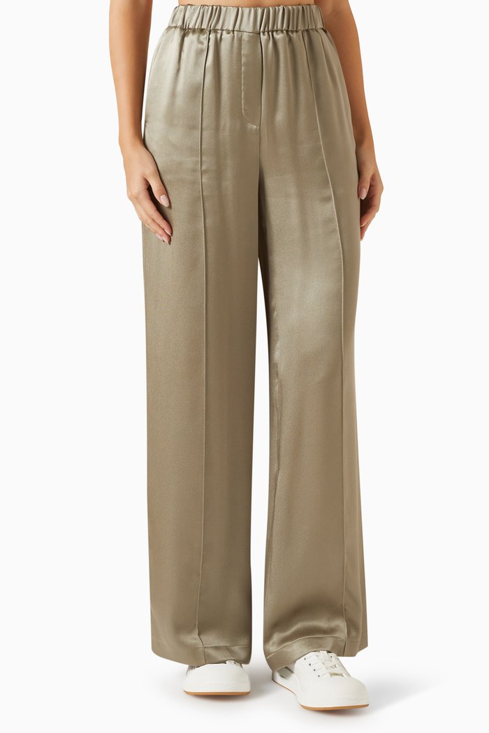 

Anagram Pyjama Pants in Silk, Green