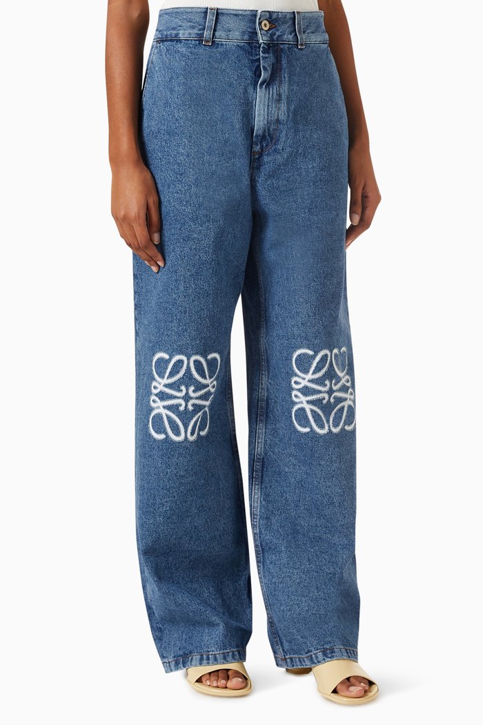 

Anagram Baggy Jeans in Denim, Blue